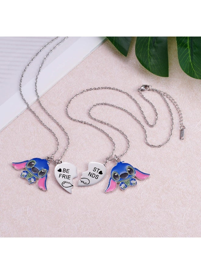 Barakah Best Friend Stitch Necklace, Friendship Matching Heart Necklace for 2 Girls, Lilo and Stitch Jewelry for Friends - Image 4